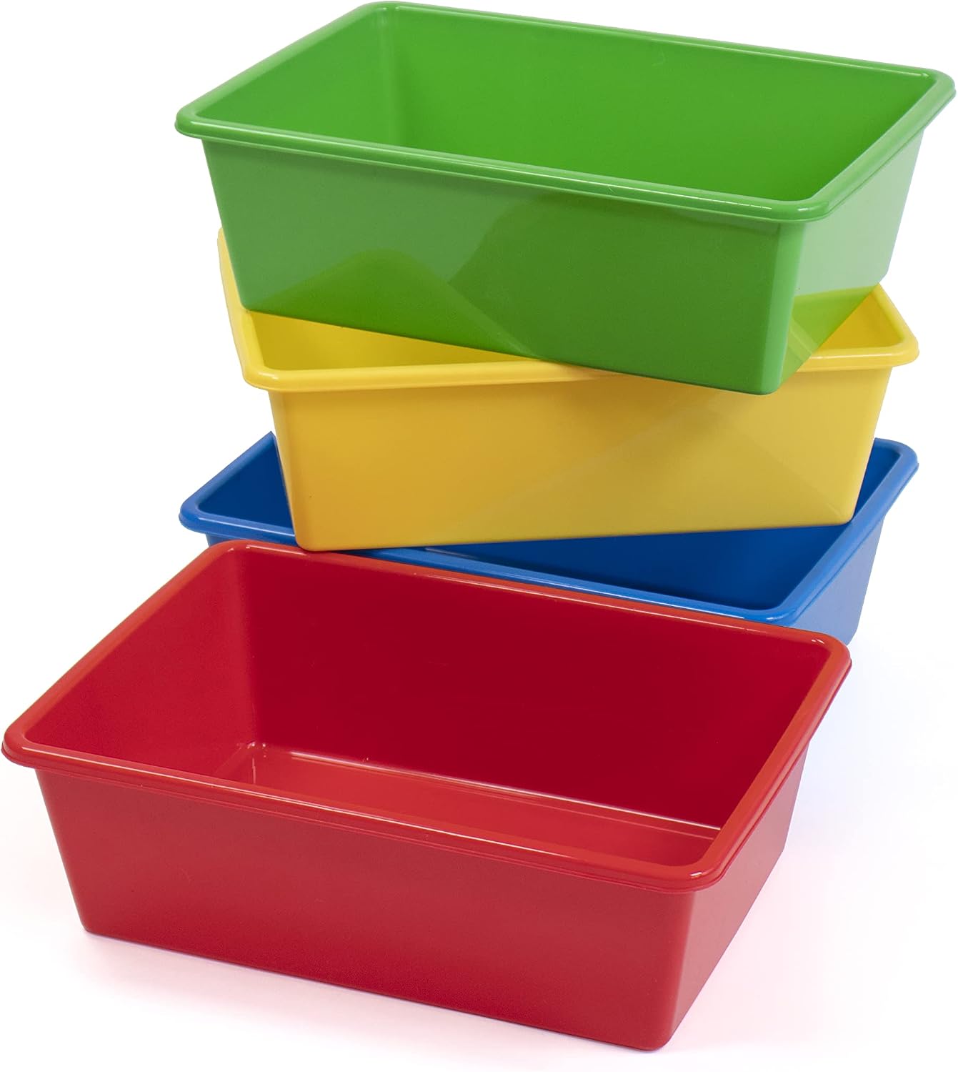 Set 4 cubetas plástico BPA-free para cubbies y estanterías