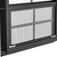 2 Ventanas Cobertizo 24x27pulg Montaje Empotrado Negras