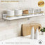 Estantes flotantes baño 24" set 3 dorados con barandilla