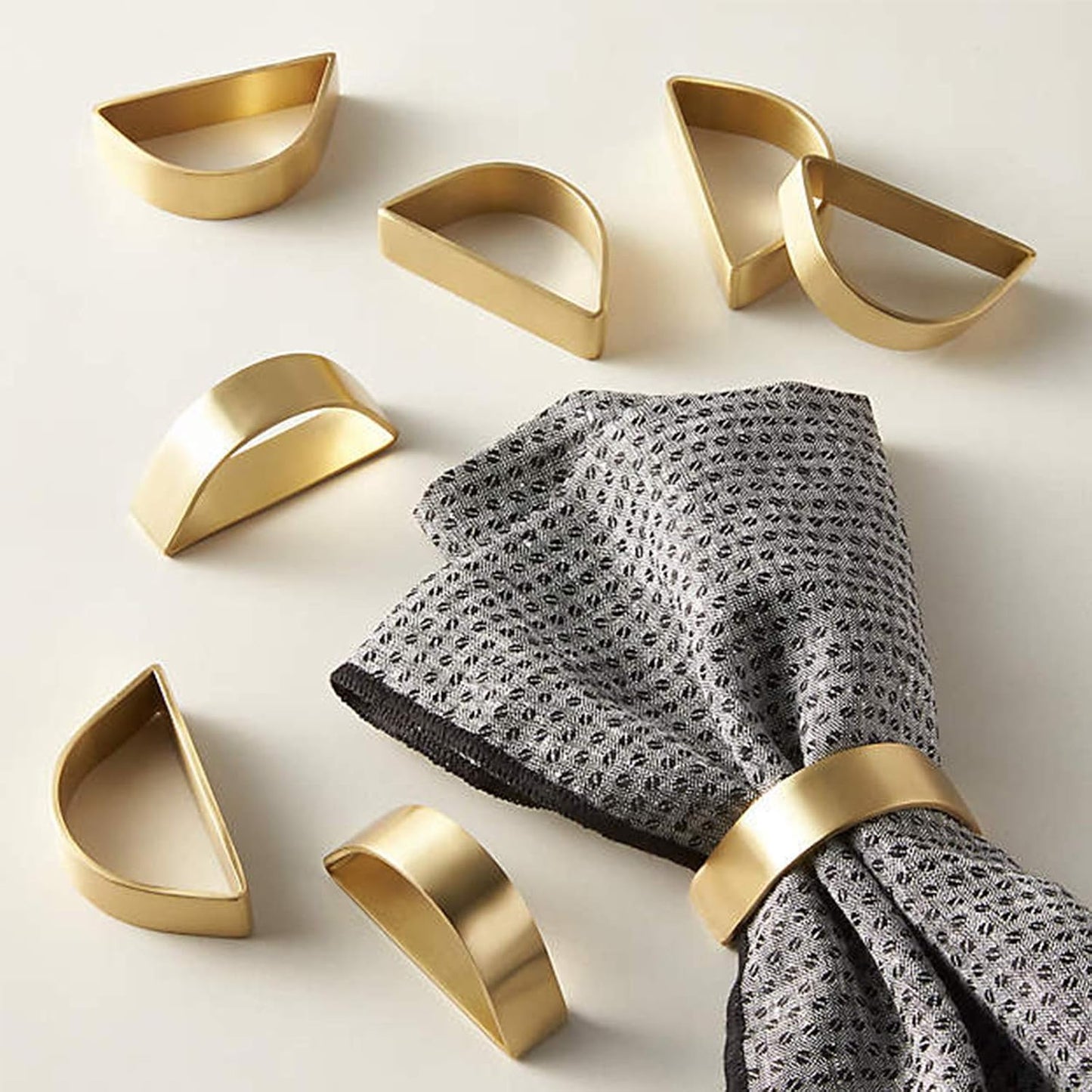 Set 120 servilleteros puño oro modernista bodas