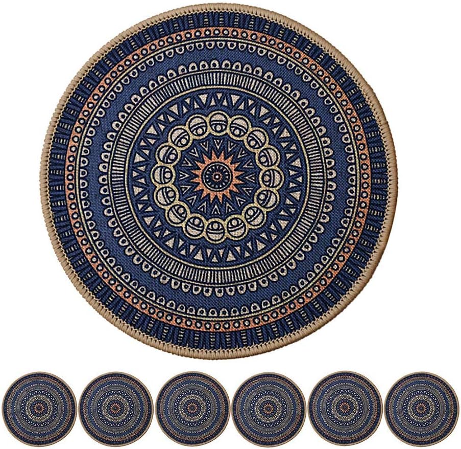 6 Tapetes Bohemios Absorbentes Antiderrap 8.5"