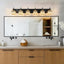 Lámpara baño 6 luces cristal color dorado moderna