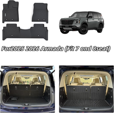 Alfombrillas piso Nissan Armada 2025 Infiniti QX80 9 Pzas