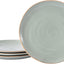 Set 4 platos cena gres 10pulg verde saúco para microondas