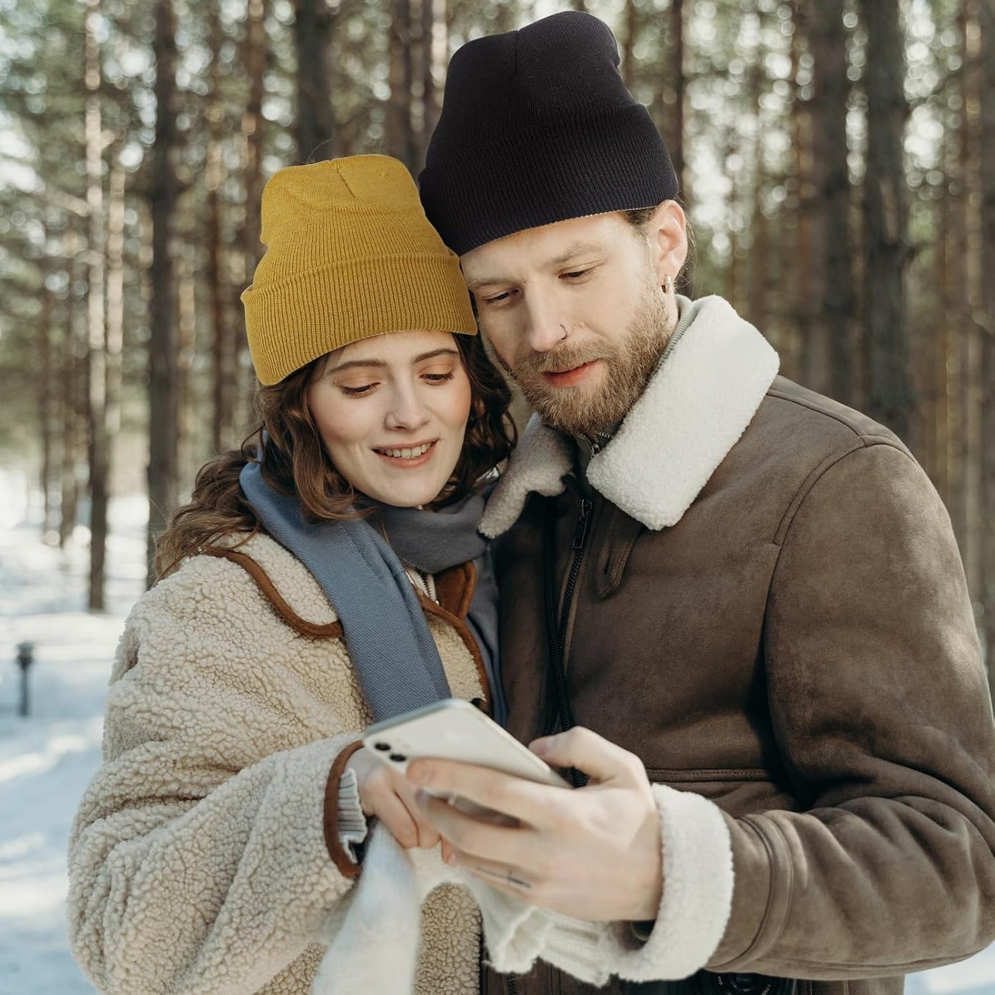 Gorro punto unisex para hombre suave y cálido