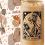 Taza vidrio 16oz con tapa y pajita regalo para amantes de libros