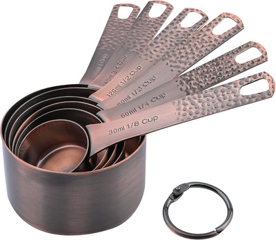 Set 6 Tazas Medidoras Acero Inox para Cocina y Hornear
