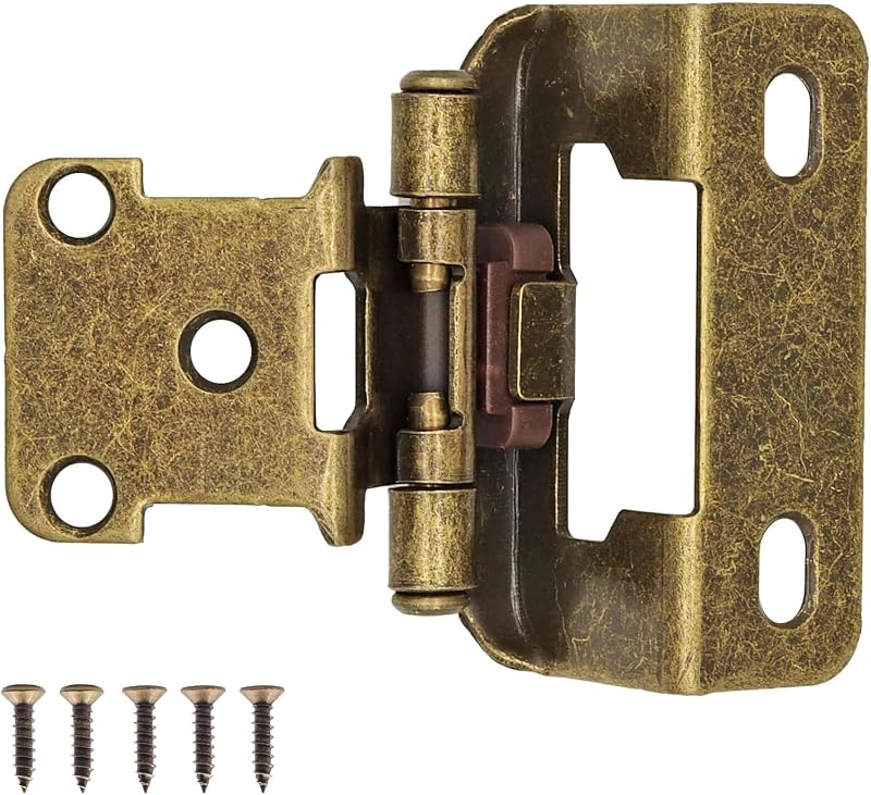 Bisagras puerta gabinete cierre automático latón 1/2" set 20