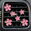 6 Clips Ventilación Flores Margaritas Rosa para Auto