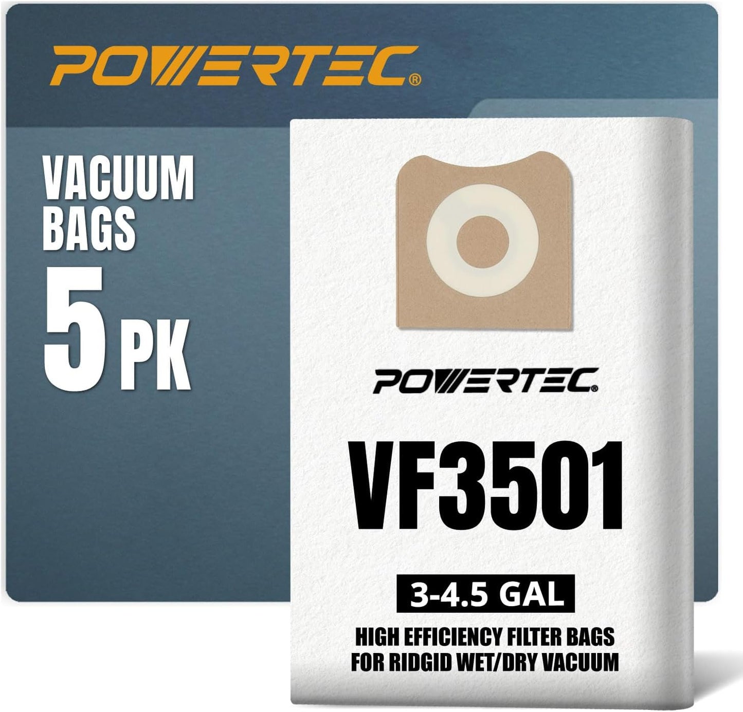 Bolsas aspiradora tamaño C para Ridgid 5 pzas 3-4.5gal