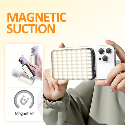 Luz magnética para selfie con 128 LED 3 colores para teléfono