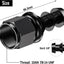 2 Pzas Conector Manguera 10AN Hembra 5/8 Aluminio Negro