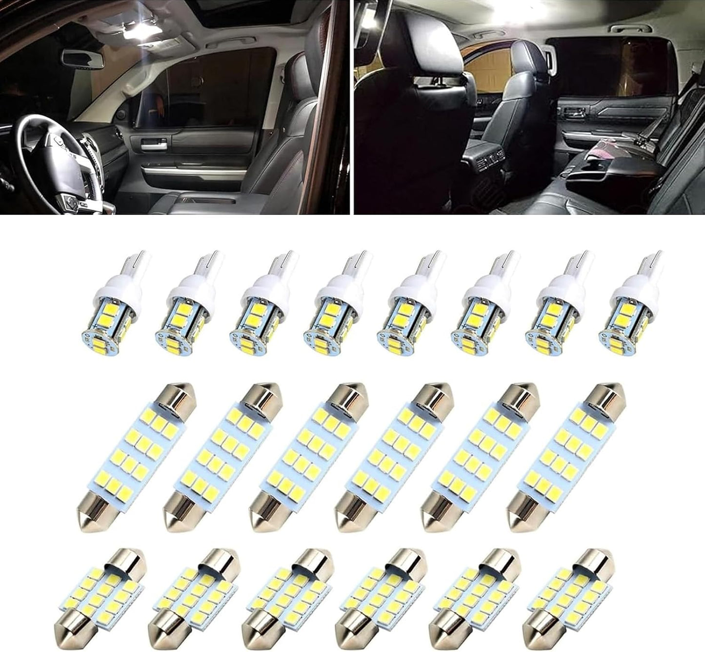 20 Pzas Bombilla LED T10 12V 6000K Universal Coche
