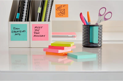 Dispensador Notas Post-it Negro Geométrico 3x3"