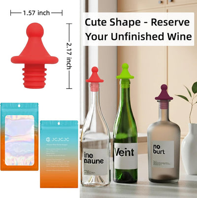Tapón silicona sellador botellas vino fresco 1.57