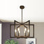 Candelabro 6 luces moderno negro para entrada cocina