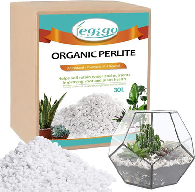 30qt Perlita Orgánica para Plantas Interior Mejora Drenaje