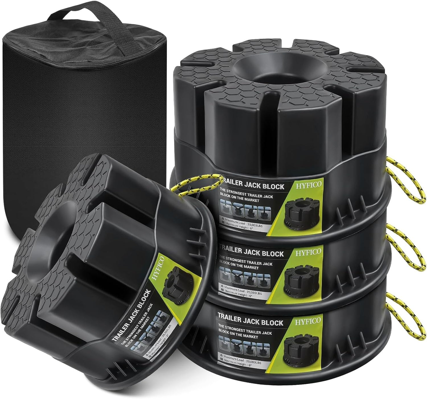 Bloques nivelación RV 4 pack 20000lb con bolsa