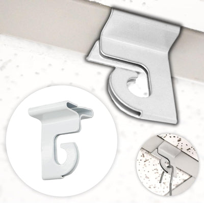 Ganchos techo aluminio blanco resistentes set 5