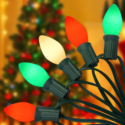 Luces cadena LED Navidad 25" 27 bombillas cerámica