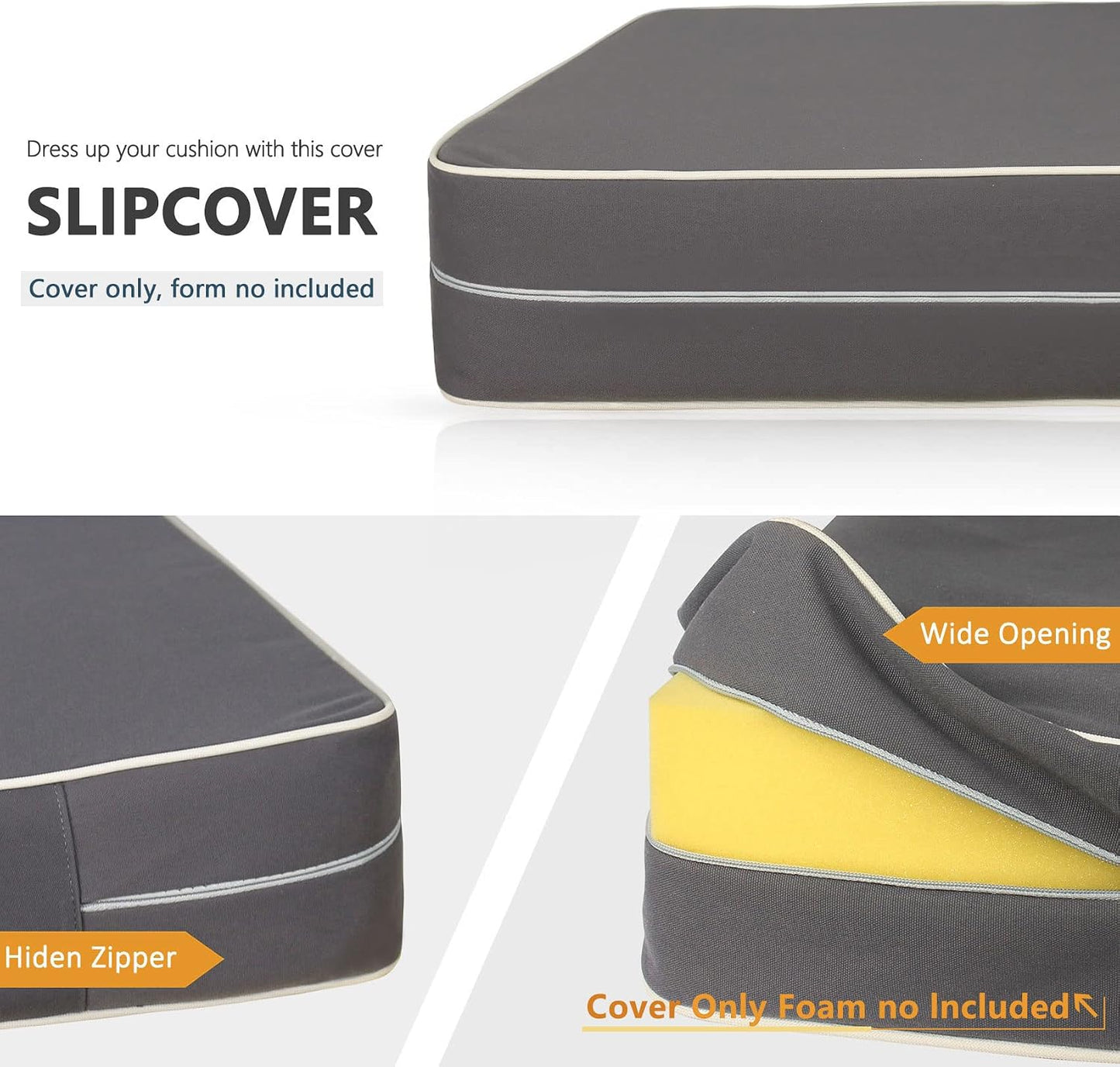 4 Pzas Fundas Cojín Silla Patio Impermeables 19x19x4"