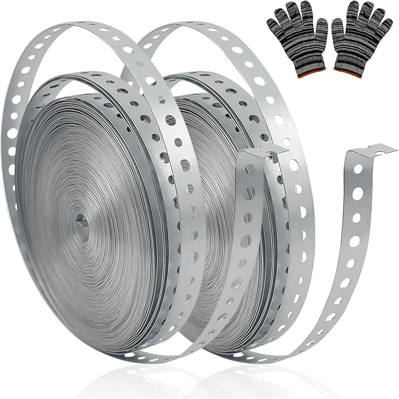 2 Correas Galvanizadas para Tubería 3/4" x100ft con Orificio