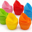 24 Moldes Magdalenas Silicona Reutilizables Multicolor