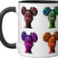Taza Cerámica para Mujer Negro/Blanco