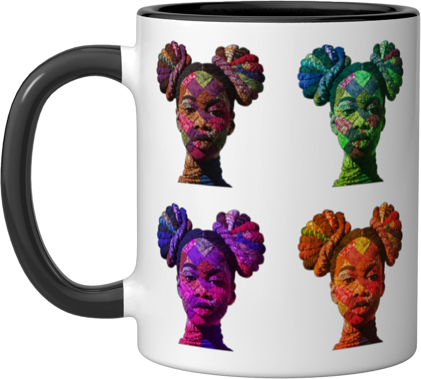 Taza Cerámica para Mujer Negro/Blanco