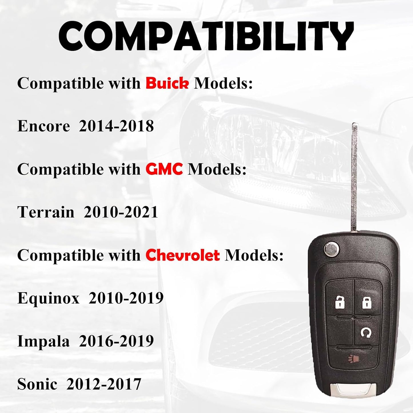 Llavero repuesto control remoto GMC Terrain 10-21
