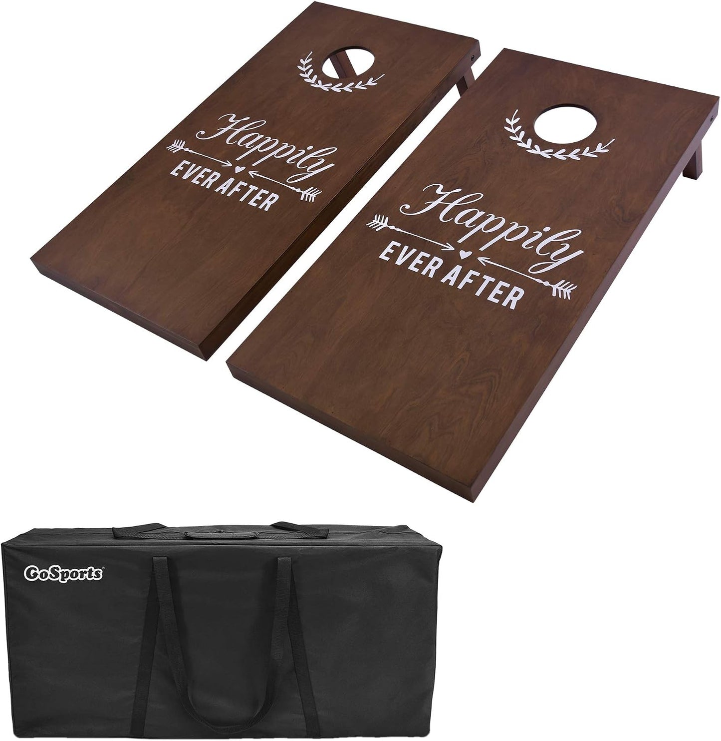 Set Cornhole Madera Estainada 4x2pies con Funda