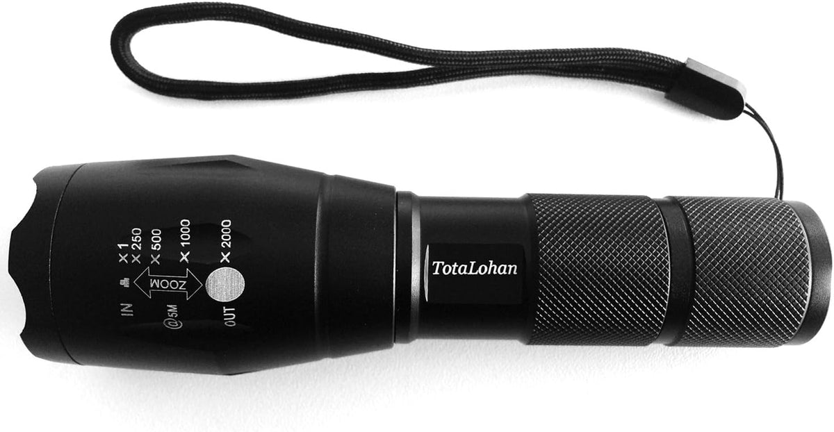 Linterna táctica LED 5 modos 2000lm para emergencias paquete 2