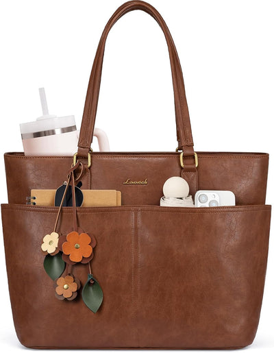 Bolsa laptop 15.6pulg cuero vintage soporte taza profesional