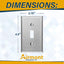 2 Pzas Placas Pared Acero Inox 4.5x2.75"