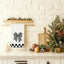 Toallas cocina con lazo cuadros blanco negro 16x24pulg