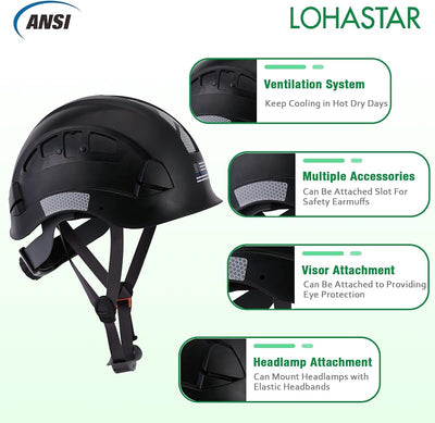 Casco seguridad construcción ajustable ANSI Z89.1