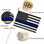 20 Banderas Policiales Mini Thin Blue Line