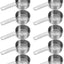 10 Cucharas Medidoras Acero Inox 2oz con Asas Ergonómicas