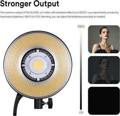 Luz LED estudio SL60IID control remoto 8 efectos