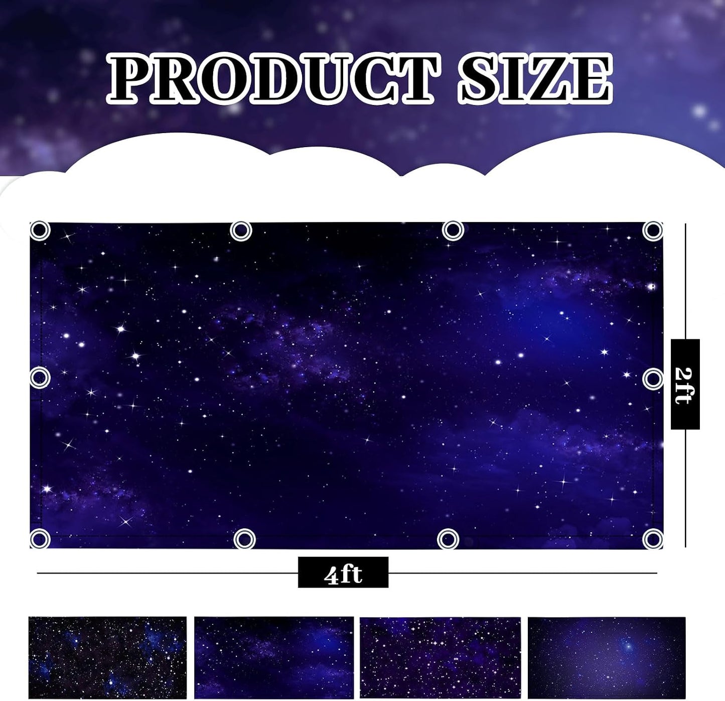 8 Cubiertas Luz Fluorescente 4x2ft Magnéticas Cielo Nocturno