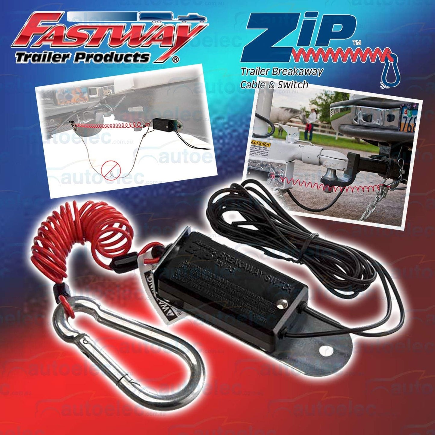 Cable separación Zip 4ft con interruptor freno eléctrico