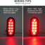 2 Pzas Luces Traseras LED Ovaladas 6" para Camión RV