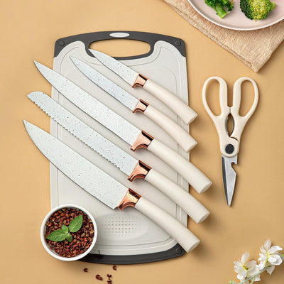 Juego 19 Pzas Utensilios Cocina Soporte Giratorio Silicona Blanco