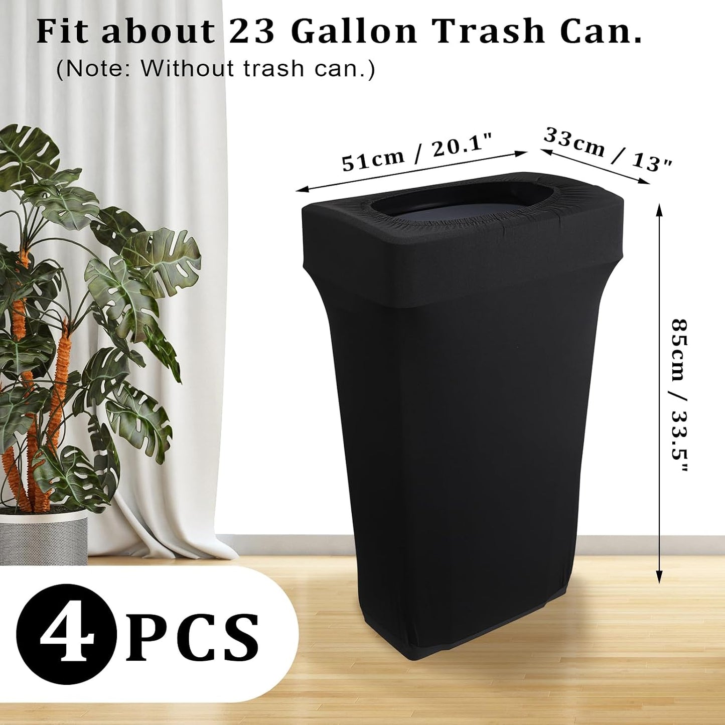 Fundas basura elastano 23gal pack 4 exteriores