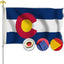 Bandera Colorado 3x5pol estampado ojales latón