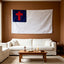 Bandera cristiana 4x6ft para exteriores con ojales latón