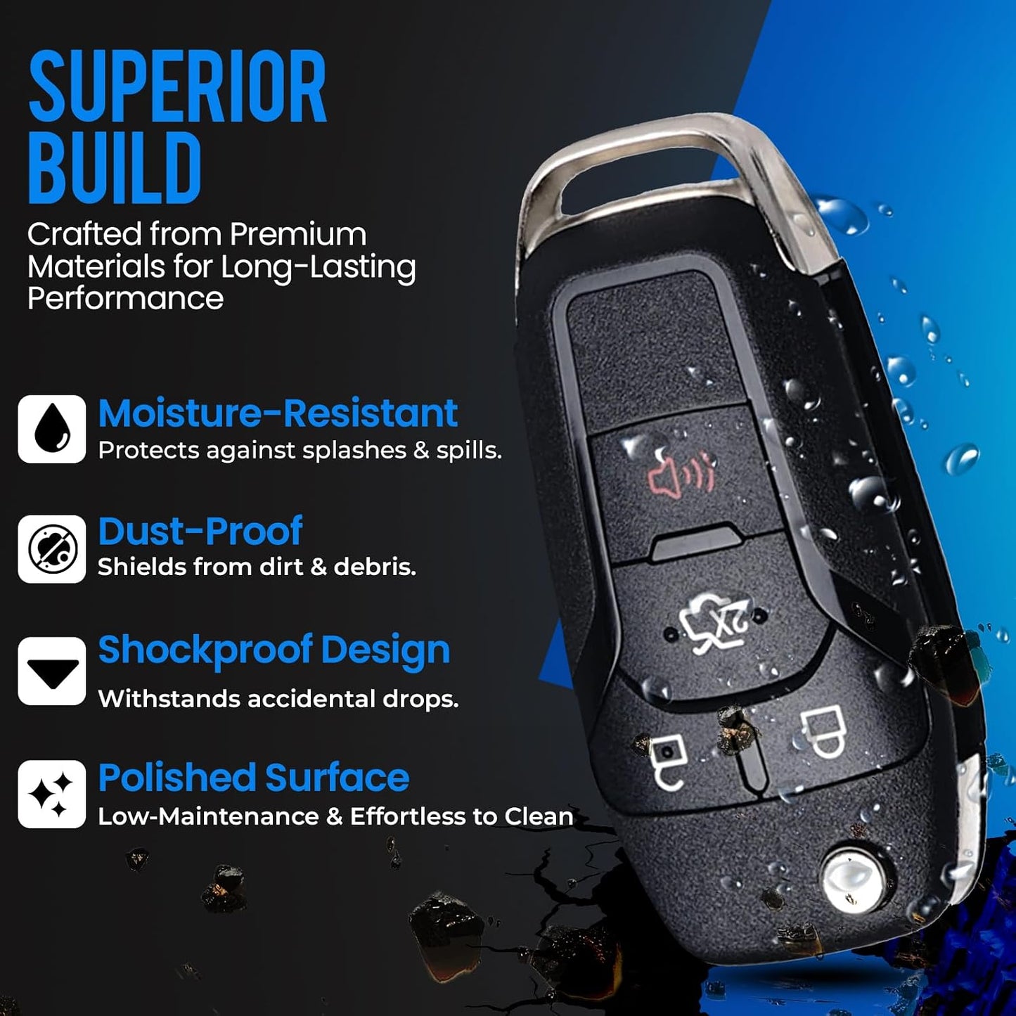 Llavero cambio comp Ford FusionControl 315Mhz 4 botones