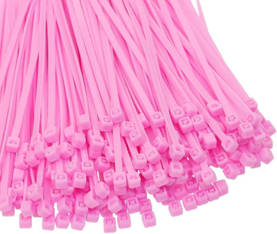 Bridas cremallera nylon 4" 200pzas rosa