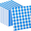 Servilletas de fiesta plaid para celebraciones navideñas y cumpleaños en azul