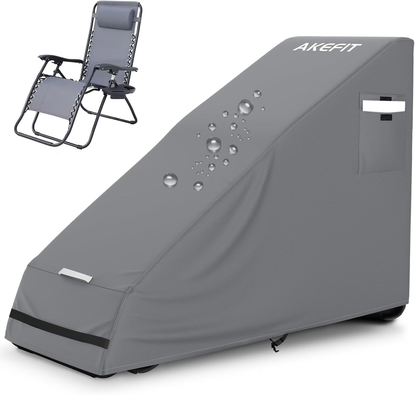 Funda silla gravedad cero impermeable plegable con bolsa gris